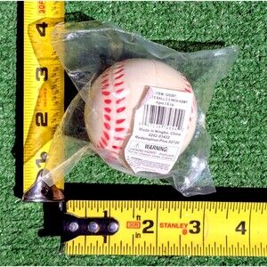 Soft Squishy Baseball Themed Small Stress Sports 2.5in Toy Ball ASMT Ages 3+ NIP